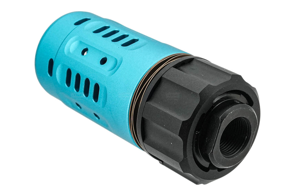 5KU Pyro Enhanced Training Blue Airsoft Muzzle Brake For 14mm CCW