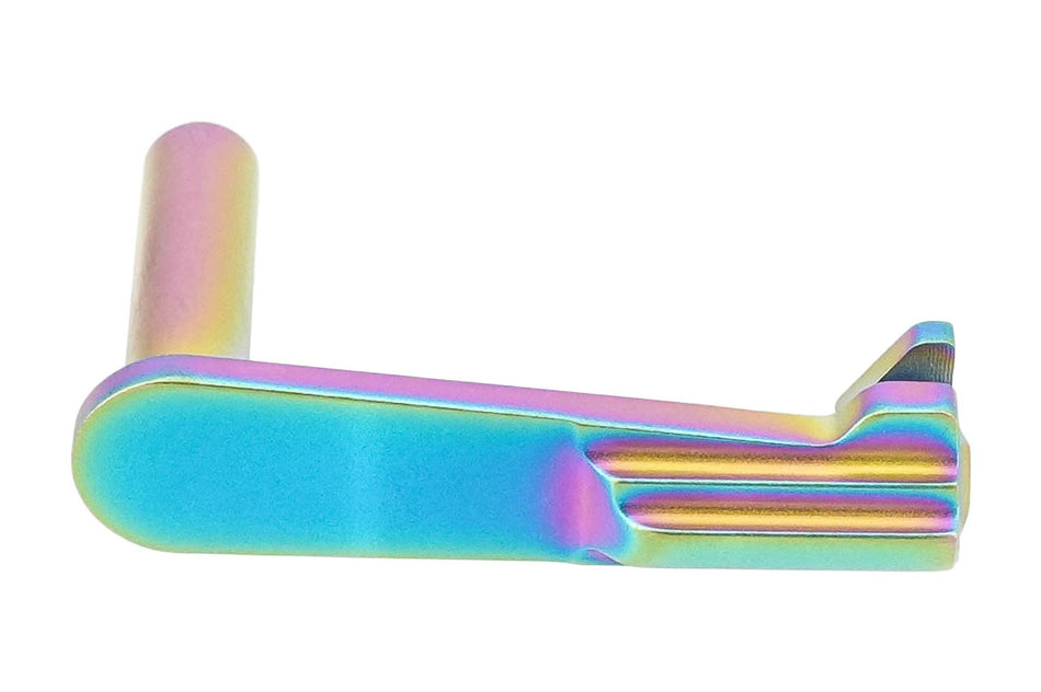 5KU Stainless Steel Slide Stop For Tokyo Marui TM Hi-Capa GBB Pistol Series ( Type 499 ) ( Rainbow )