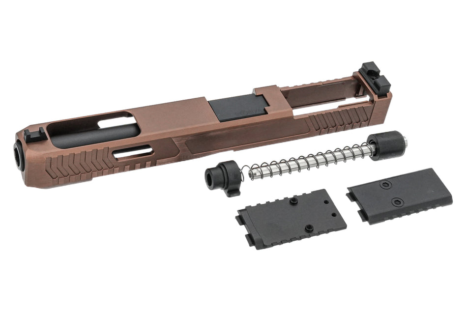 5KU CNC Aluminum T Style Combat Master Ballerina G34 Type Slide Set For Marui TM G17 Gen5 MOS GBBP