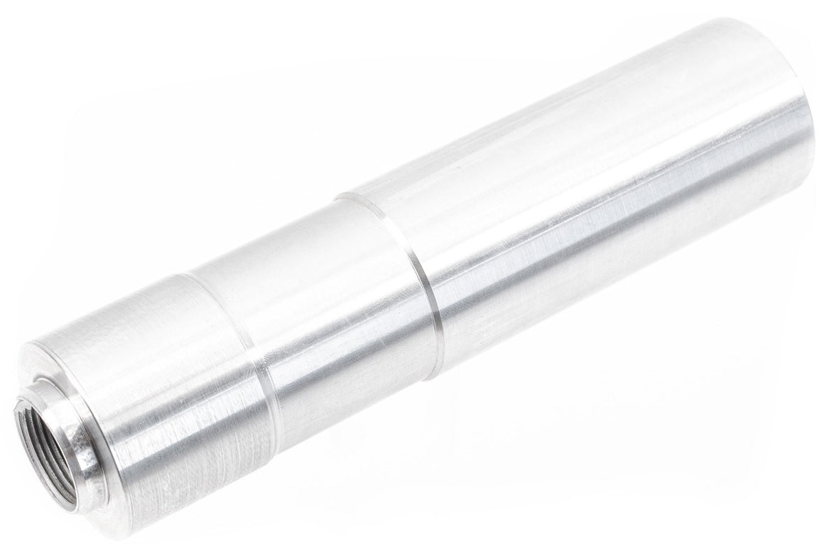 Asura DTK 4 Style Dummy Suppressor with Extened Inner Barrel for GBB / AEG AK 74U / 105 / 74 Airsoft Series ( Silver )