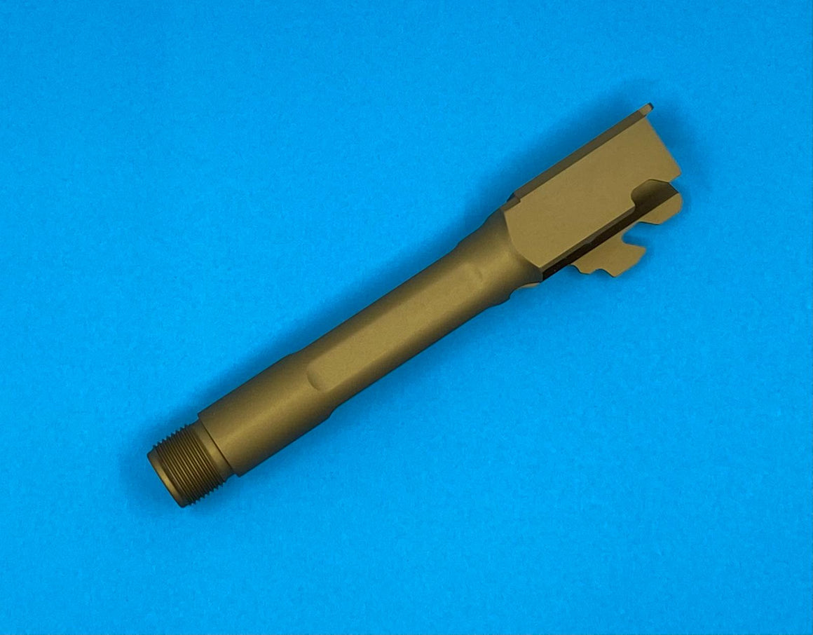 Pro-Arms S Type 14mm CCW Thread Barrel for UMAREX / VFC Glock 19X / Gen4 / G45 ( Black / Ti-Gold )-Titanium Gold