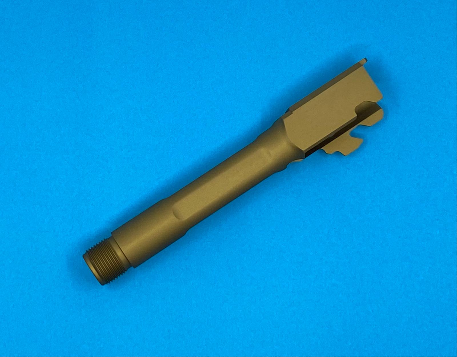 Pro-Arms S Type 14mm CCW Thread Barrel for UMAREX / VFC Glock 19X / Gen4 / G45 ( Black / Ti-Gold )-Titanium Gold