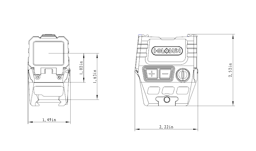 HOLOSUN AEMS Red Advanced Enclosed Micro 2 MOA Red Dot Sight