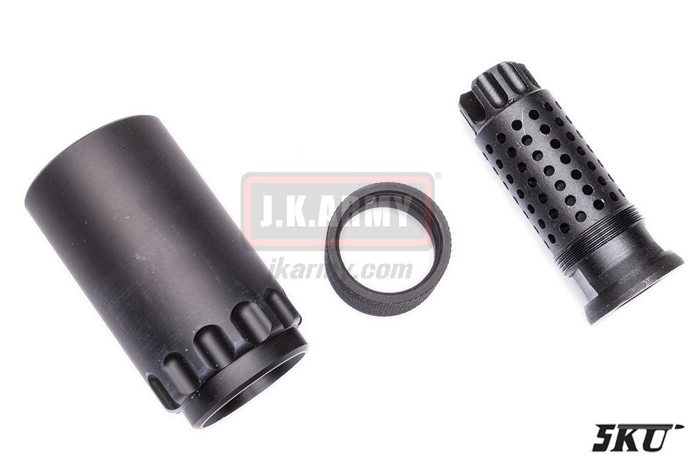5KU 7.62 Taper Mount Flash Comp and Blast Shield