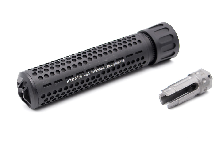 5KU KAC Style 180mm 556 QDC Dummy Suppressor / Barrel Extension 14mm CCW Black