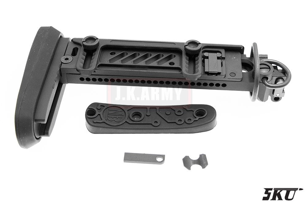 5KU PT-1 Style AK Side Folding Stock for CYMA LCT GHK AK Gen2 ( Black )