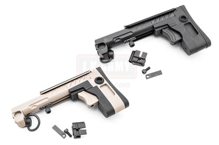 5KU PT-3 AK Telescopic Side Foldable Buttstock Stock for E&L AK Series ( Black / Tan )-Tan