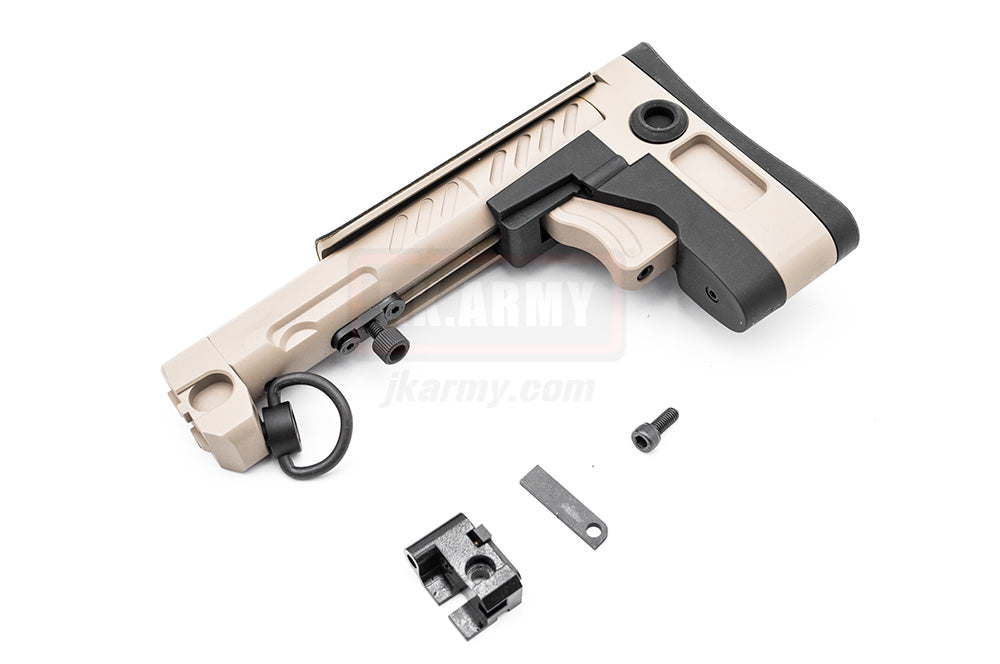5KU PT-3 AK Telescopic Side Foldable Buttstock Stock for E&L AK Series ( Black / Tan )-Tan