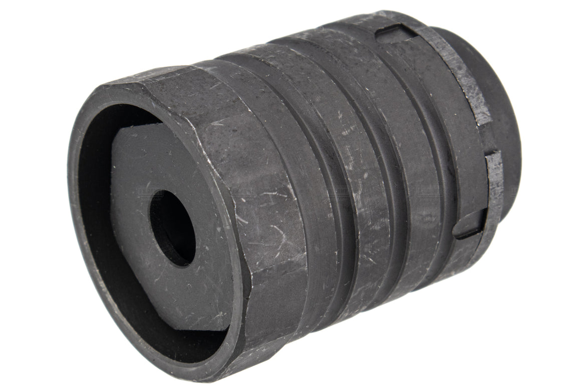 5KU 360 X37 AK Style Muzzle Brake w/ Blast Shield 24mm CW for Airsoft AK Series