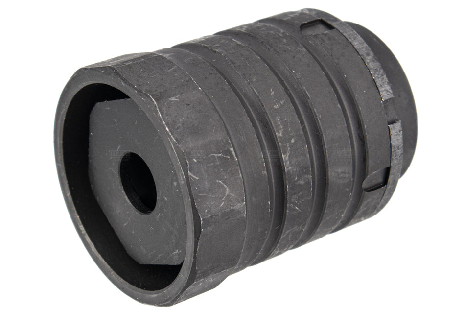 5KU 360 X37 AK Style Muzzle Brake w/ Blast Shield 24mm CW for Airsoft AK Series