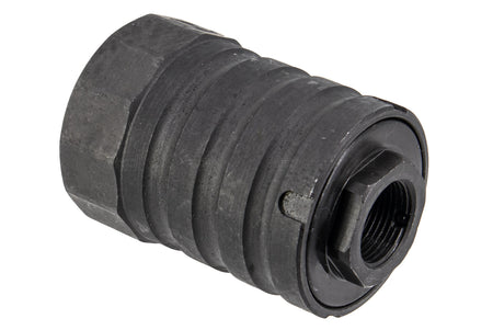 5KU 360 X12 AK Style Muzzle Brake w/ Blast Shield 14mm CCW for Airsoft AK Series