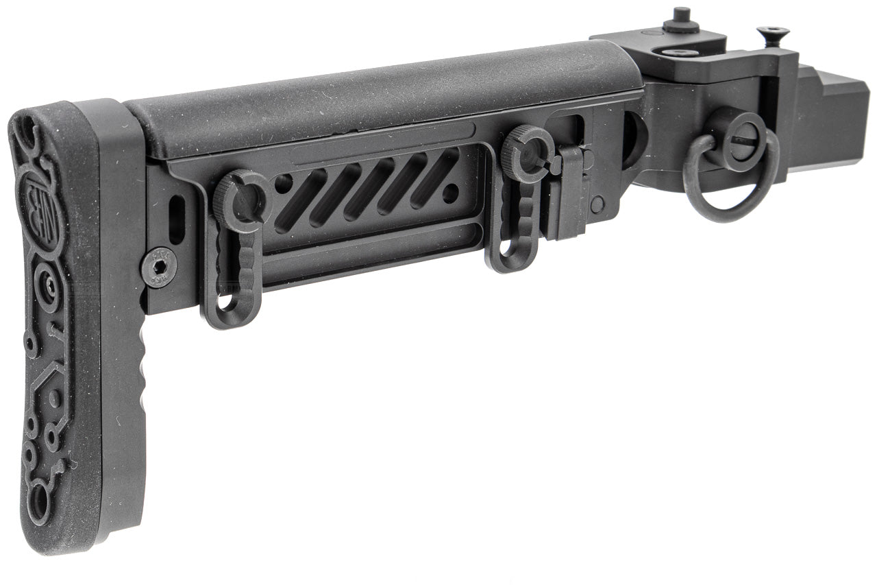 5KU PT-5 Side Folding Stock for GHK AKM GBBR Airsoft ( Black )