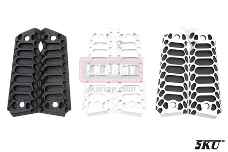 5KU Alumium 1911 Grips ( Cobra )-Silver