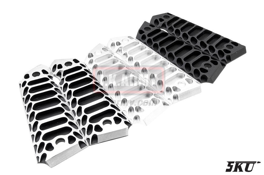 5KU Alumium 1911 Grips ( Cobra )-Silver