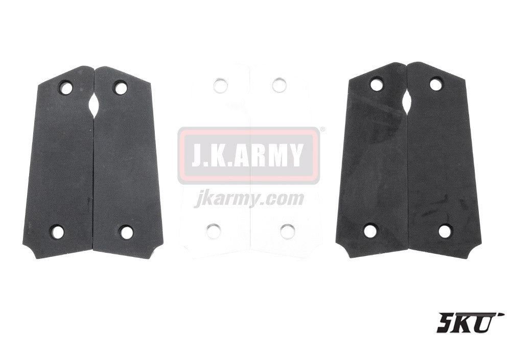 5KU Alumium 1911 Grips ( Cobra )-Silver
