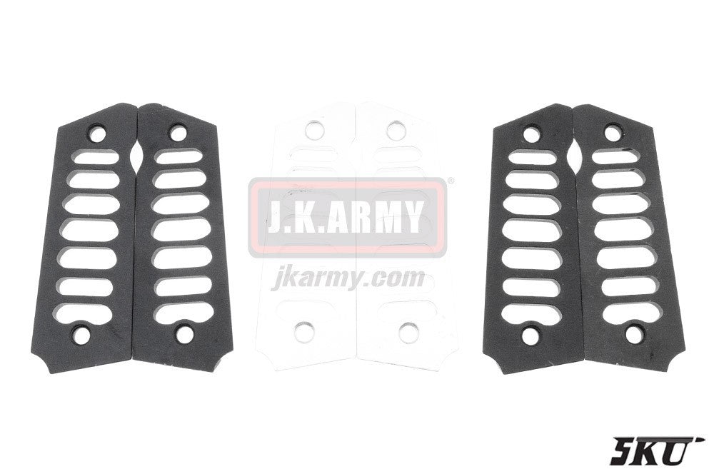 5KU Alumium 1911 Grips Full Size ( Cobra Skeleton )-Silver