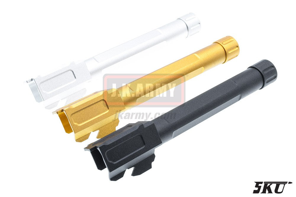 5KU FI 14mm CCW Threaded Barrel for Tokyo Marui Model 17 GBB Series-Silver