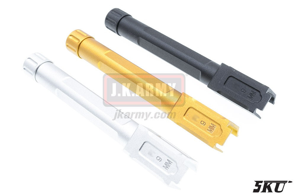 5KU FI 14mm CCW Threaded Barrel for Tokyo Marui Model 17 GBB Series-Silver