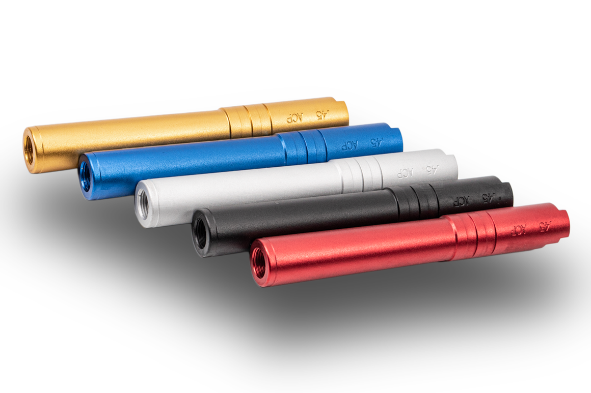 5KU Rainbow Aluminum Threaded Outer Barrel For Tokyo Marui TM 5.1 Hi-Capa Series ( 11mm CW ) ( GB 520 )-Red