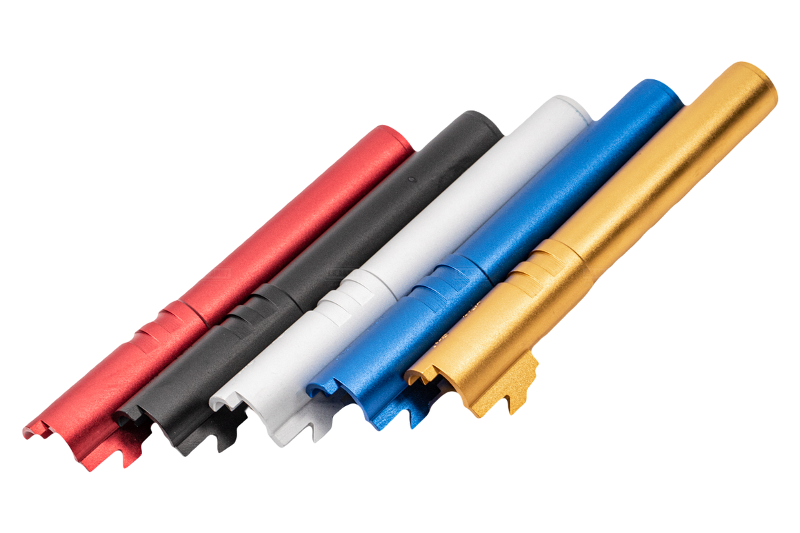 5KU Rainbow Aluminum Threaded Outer Barrel For Tokyo Marui TM 5.1 Hi-Capa Series ( 11mm CW ) ( GB 520 )-Red