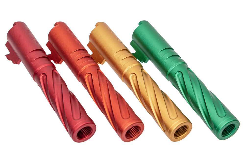 5KU Rainbow Tornado Threaded Outer Barrel For Tokyo Marui TM 4.3 Hi-Capa Series ( 11mm CW ) ( GB 523 Matte Coating )-Silver