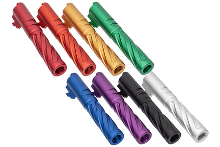 5KU Rainbow Tornado Threaded Outer Barrel For Tokyo Marui TM 4.3 Hi-Capa Series ( 11mm CW ) ( GB 523 Matte Coating )-Silver