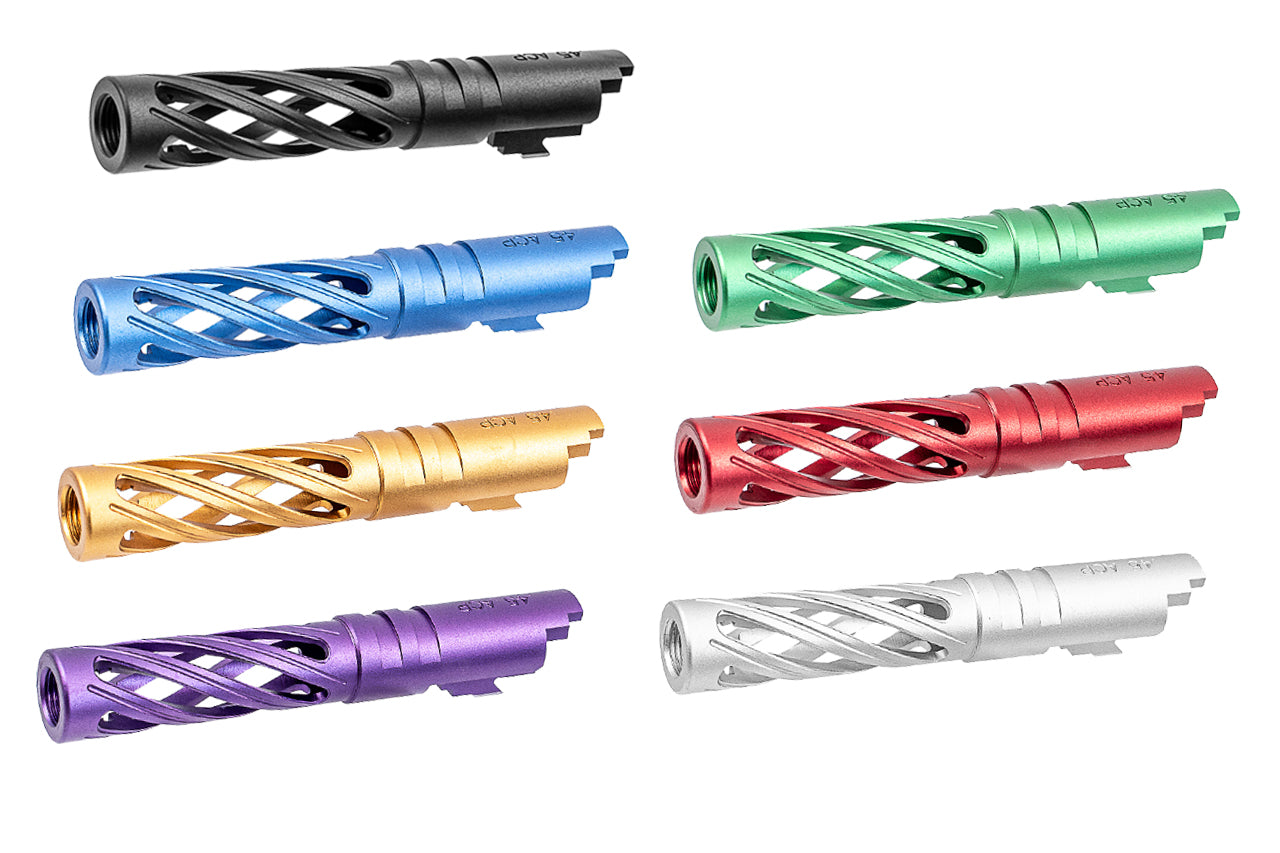 5KU Aluminum Threaded Hollow Outer Barrel For Marui TM 4.3 Hi-Capa GBBP Series ( 11mm CW ) -Silver