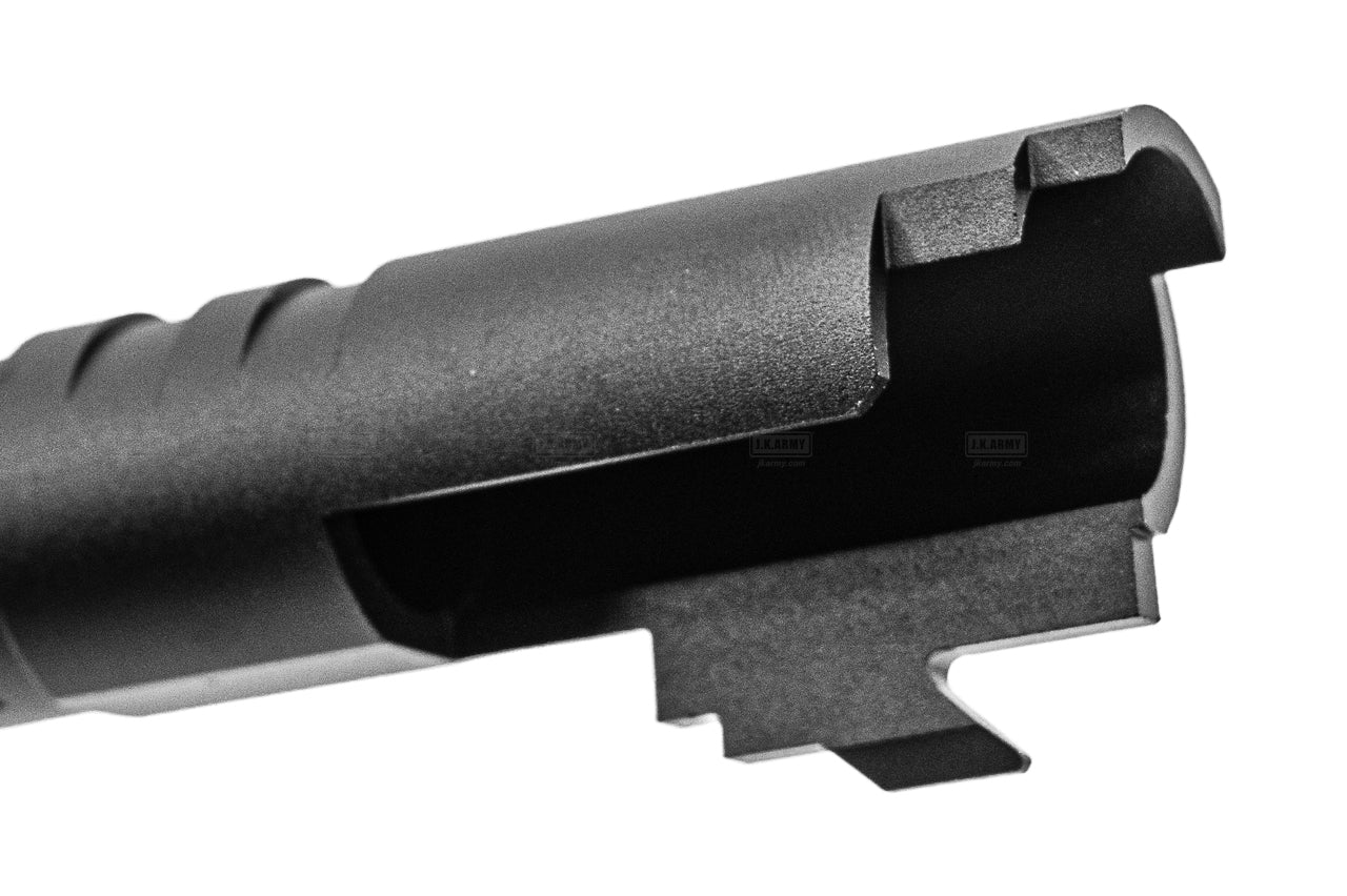 5KU Aluminum Threaded Hollow Outer Barrel For Marui TM 4.3 Hi-Capa GBBP Series ( 11mm CW ) -Silver