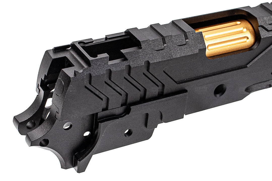 5KU Aluminum Matrix Comp Slide and Frame Set For Marui TM Hi-Capa GBBP Series ( GB-573 )-Grey & Gold