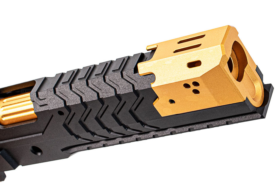 5KU Aluminum Matrix Comp Slide and Frame Set For Marui TM Hi-Capa GBBP Series ( GB-573 )-Grey & Gold