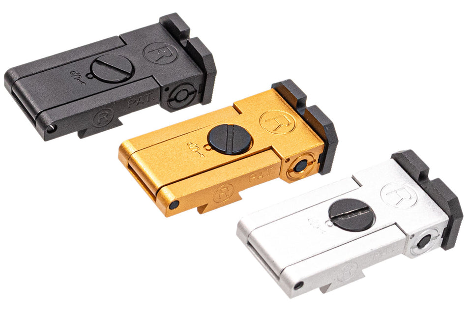 5KU Aluminum BO Style Rear Sight For Marui TM Hi-Capa 5.1 GBBP Series -Silver