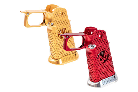 5KU CNC Aluminum INF Style Type 3 Cutout Grip For Marui TM Hi-Capa GBBP Series -Silver