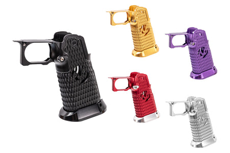 5KU CNC Aluminum INF Style Type 9 Grip For Marui TM Hi-Capa GBBP Series-Silver