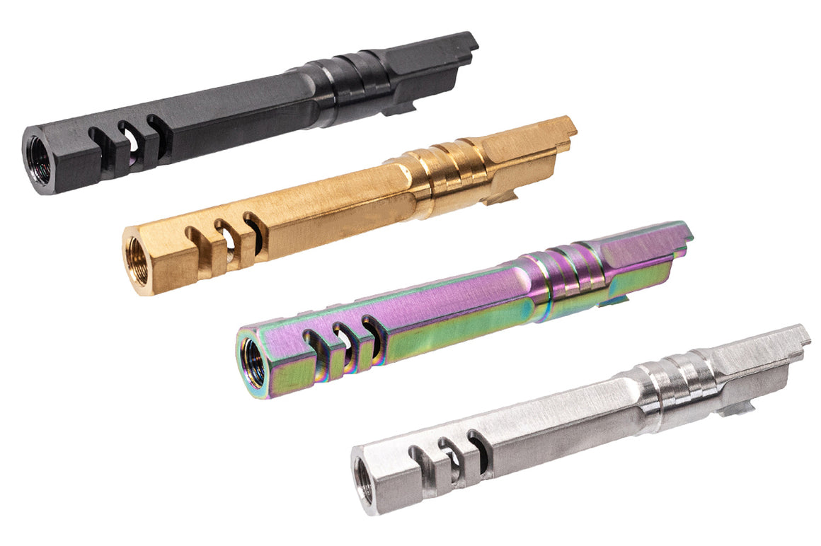 5KU Stainless 5.1" Hexagon Outer Barrel For Marui TM Hi-Capa 5.1 GBBP Series -Silver