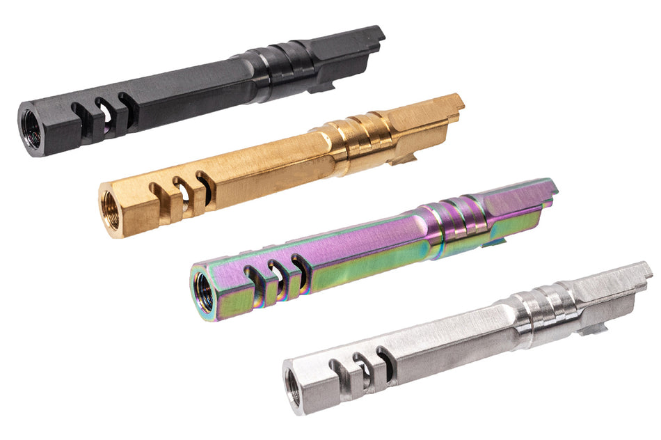 5KU Stainless 5.1" Hexagon Outer Barrel For Marui TM Hi-Capa 5.1 GBBP Series -Silver