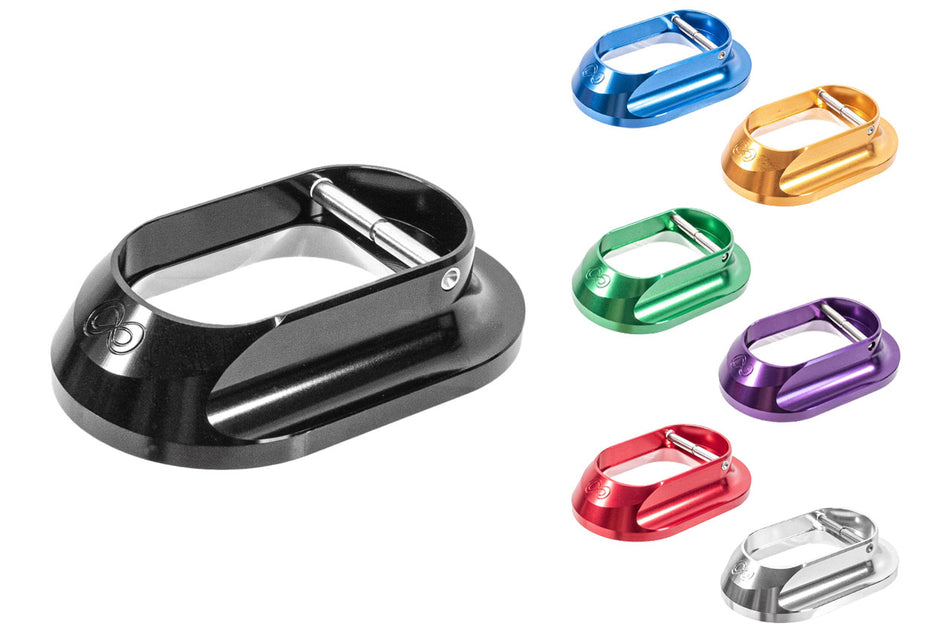 5KU Aluminum INF Style XL Magwell For Marui TM Hi-Capa GBBP Series ( For Aluminum Grip Only )-Silver