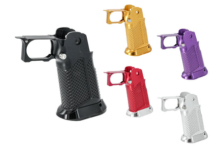 5KU CNC Aluminum Type 10 Grip For Marui TM Hi-Capa GBBP Series -Silver