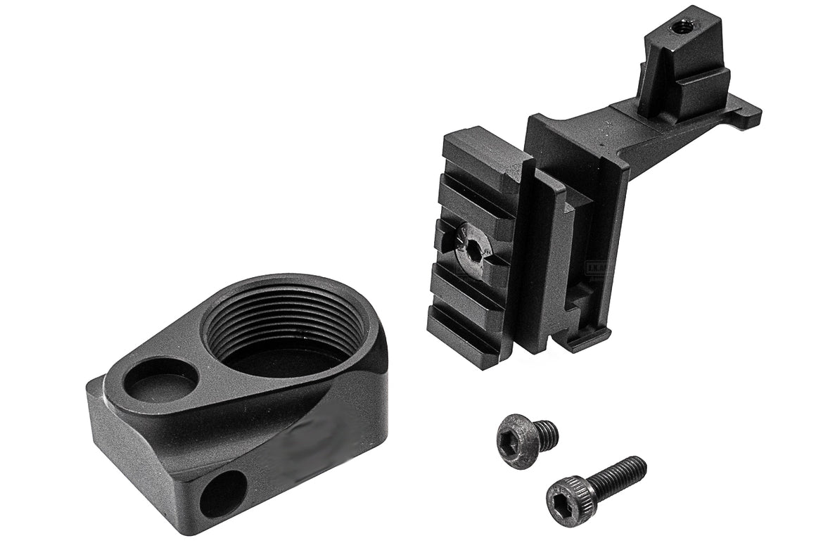 5KU Buffer Tube & M1913 20mm Rail AK to M4 Stock Adapter Assemble for Marui TM AKM GBBR