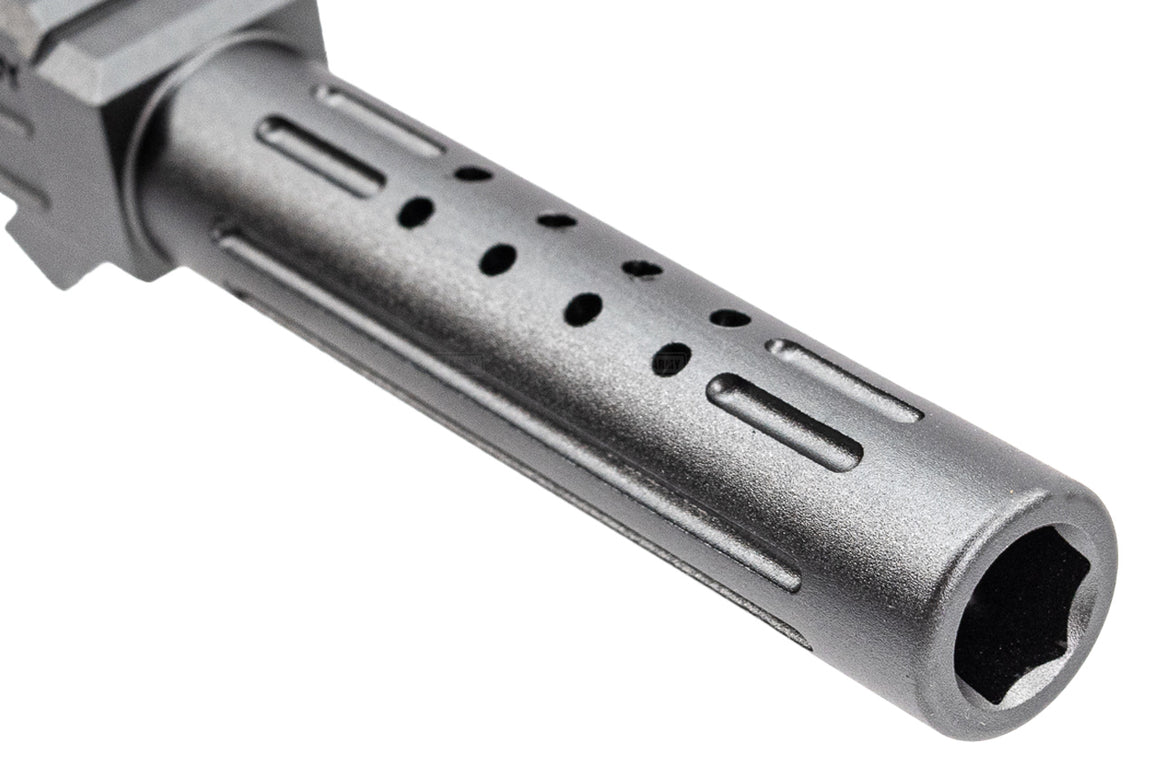 5KU CNC Aluminum BRA Style Outer Barrel For Umarex VFC Glock 19 Gen3 GBBP-Titanium Grey