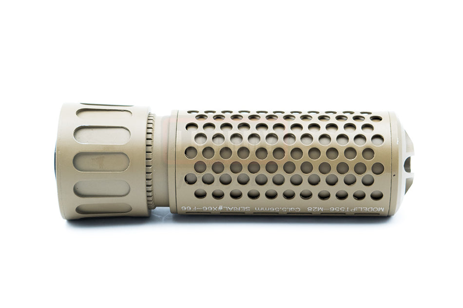 5KU KAC Style CQB QD Flash Hider & Barrel Extension ( Tan ) ( 14mm CCW )