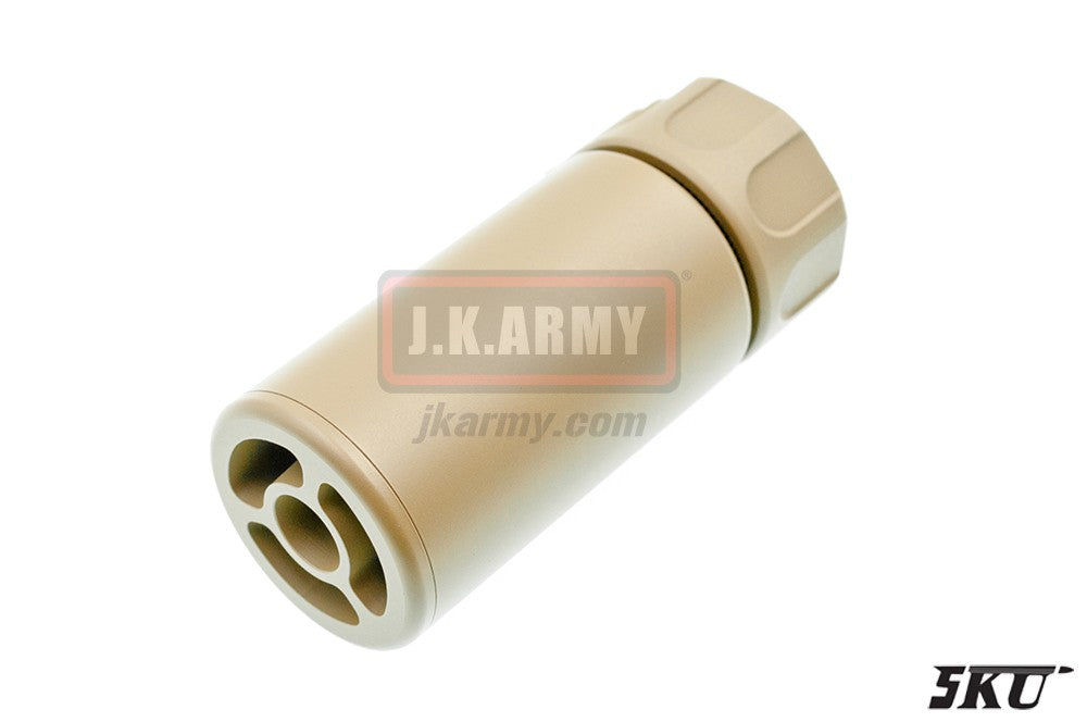 5KU Warden Blast Diffuser with 4P Flash Hider -14mm CCW ( Tan ) ( V2 )
