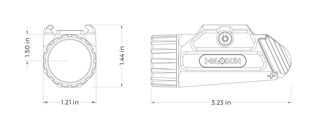 HOLOSUN P.ID HC Weapon Flash Light ( White Ligh High Candela ) ( Black )