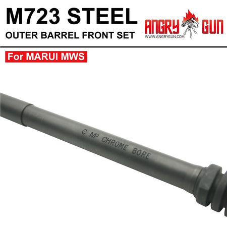 Angry Gun M723 / M733 Style Steel Outer Barrel Front Set for Marui TM M4 MWS GBBR-733 ( 11.5" )