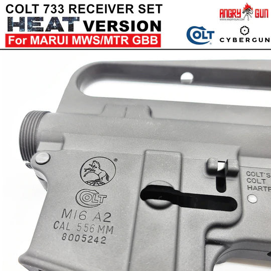 Angry Gun COLT M733 M16 A2 "HEAT MOVIE Version" CNC Upper & Lower Receiver for Marui TM MWS / MTR GBB ( Colt Licensed w/ Roll Marking Press )