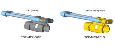 Top Shooter CNC Steel Bolt Carrier For APFG MPX GBB Series-Titanium Gold
