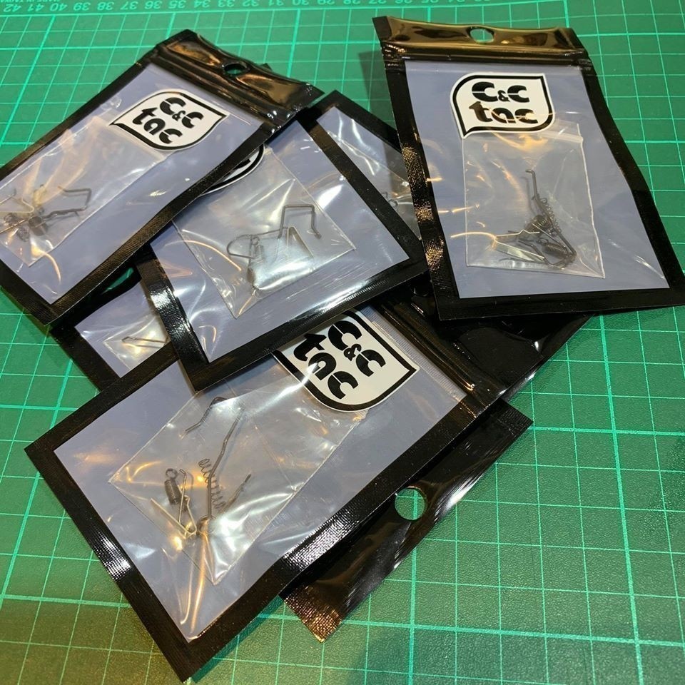 C&C Tac Ultra Enhanced Steel Spring Set for Marui / WE / KJ G Model 17 / 18C / 19 / 22 / 23 / 26 / 34 etc. ( TM / WE / KJ G17 )