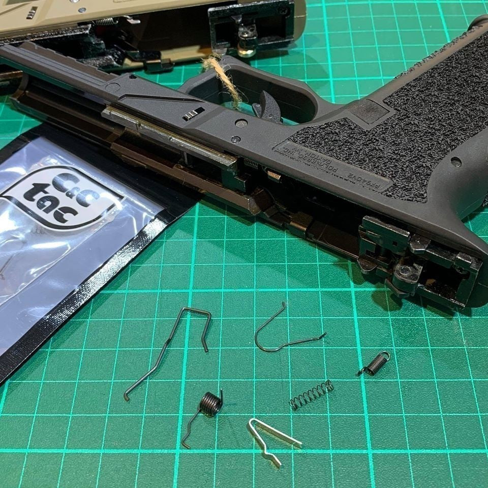 C&C Tac Ultra Enhanced Steel Spring Set for Marui / WE / KJ G Model 17 / 18C / 19 / 22 / 23 / 26 / 34 etc. ( TM / WE / KJ G17 )