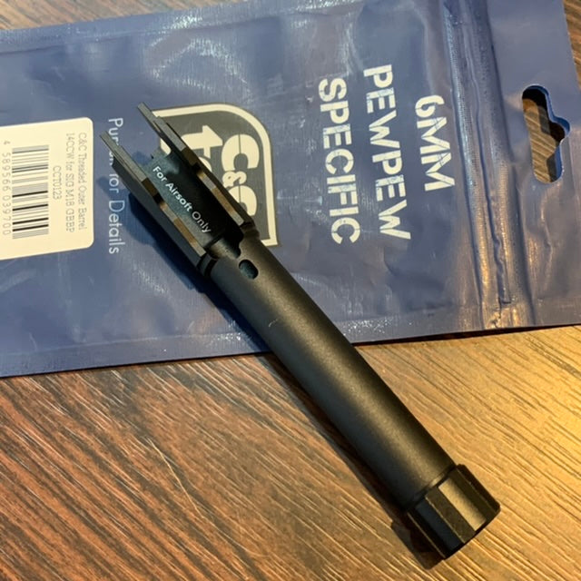 C&C Tac Threaded Outer Barrel 14mm CCW for SIG/VFC M18 P320 GBBP ( Black ) ( 11mm CW / 14mm CCW )