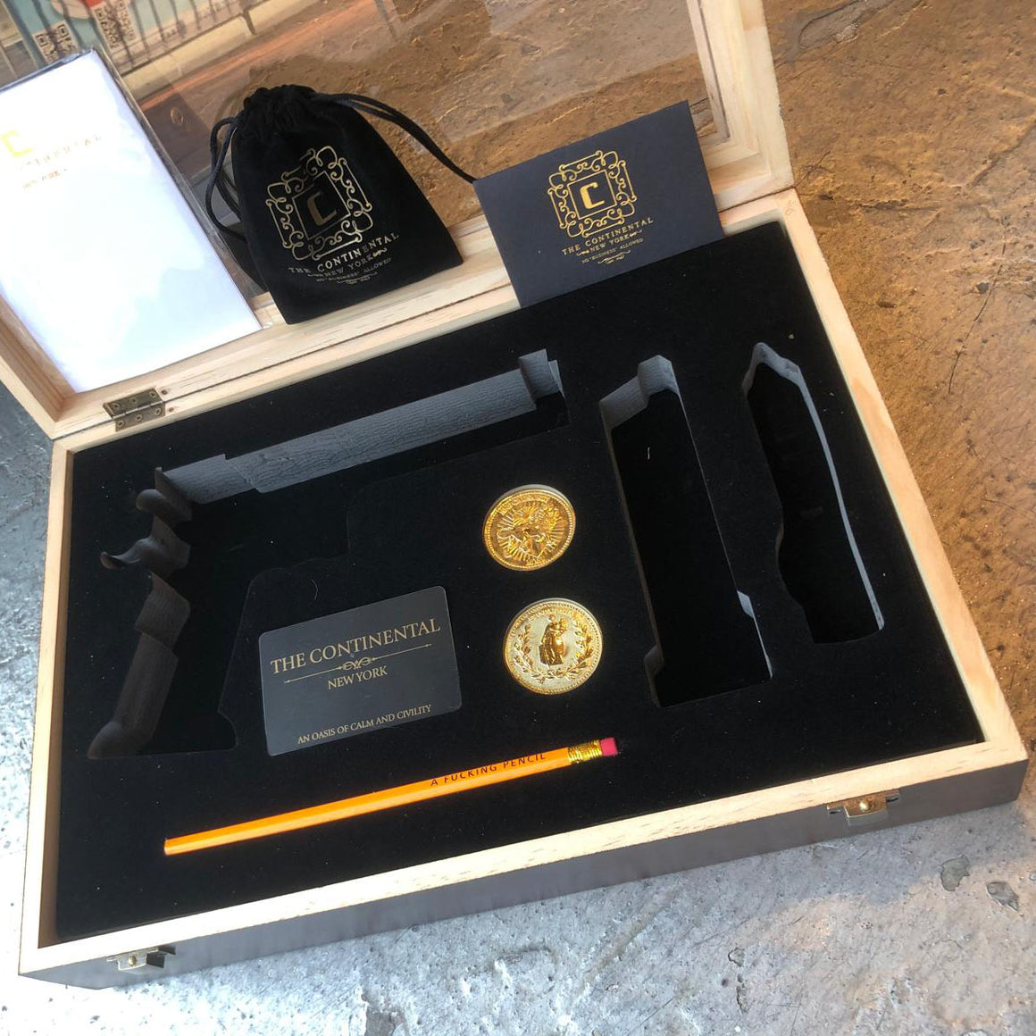 MF TTI Style JW John Wick Pistol Wood Case for 2011 / Hi-Capa ( Transparent Window Ver. )