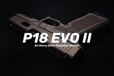 Poseidon P18 EVO 2 Airsoft GBB Pistol ( JDG Polymer80 Licensed P80 PF940V2 Airsoft Frame ) ( Cerakote Slide )-Grey-Black
